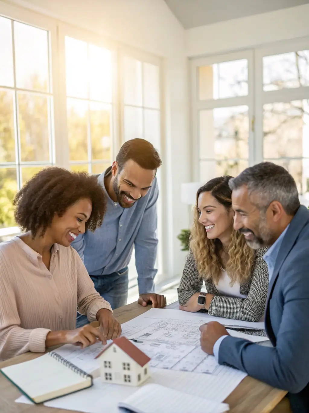 A diverse group of investors reviewing funding proposals in a well-lit conference room, symbolizing Dawn of Bosa's role in connecting startups with the right funding opportunities.